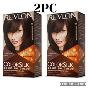Revlon ColorSilk Hair Color,32Dark Mahogany Brown